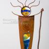 Product shot of modern Native American metal sculpture