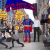 Superman theme holiday card to clients for Dr. Derickson Dentistry