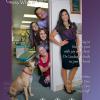 Holiday card to clients with dog and purple border for Dr. Don Orthodontics