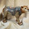 Painted Lion Sculpture
